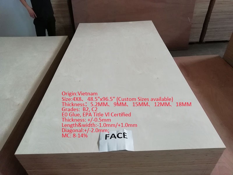 Vietnam 5.2MM Birch Plywood